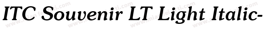 ITC Souvenir LT Light Italic字体转换